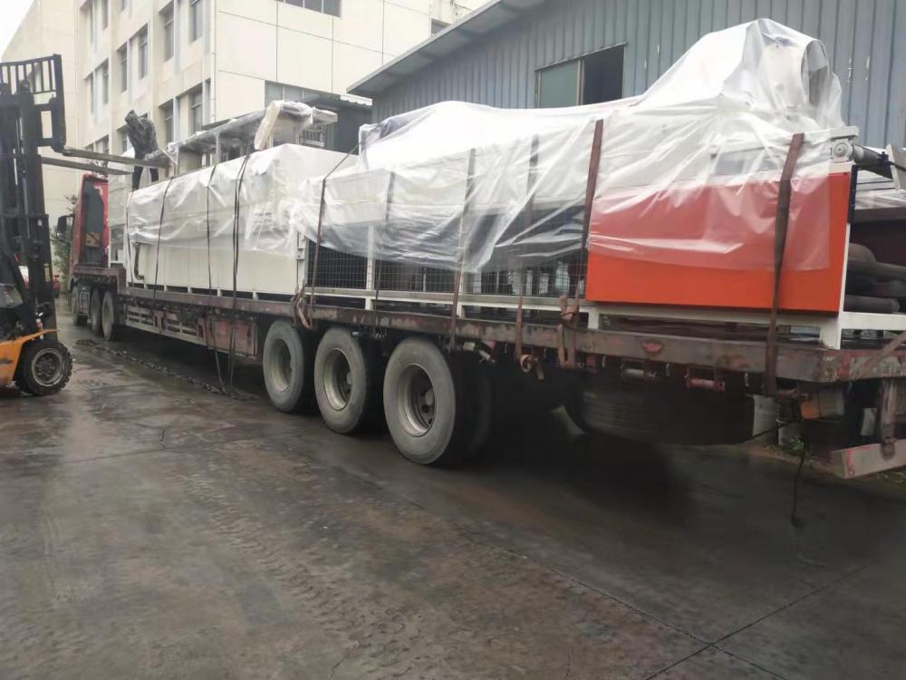 Brake pad steel back shot blasting machine 